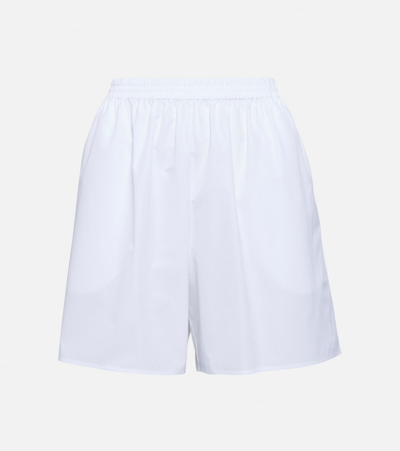 Shop The Row Gunther High-rise Cotton Shorts In White
