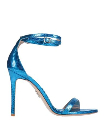 Shop Sergio Levantesi Woman Sandals Blue Size 6 Soft Leather