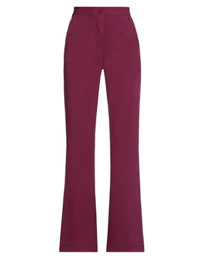 Shop Dixie Woman Pants Mauve Size S Polyester, Elastane In Purple