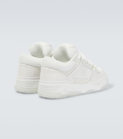 Shop Amiri Ma-1 Leather And Mesh Sneakers In White