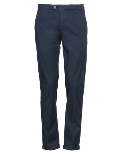 Shop Oaks Man Pants Navy Blue Size 31 Cotton, Elastane