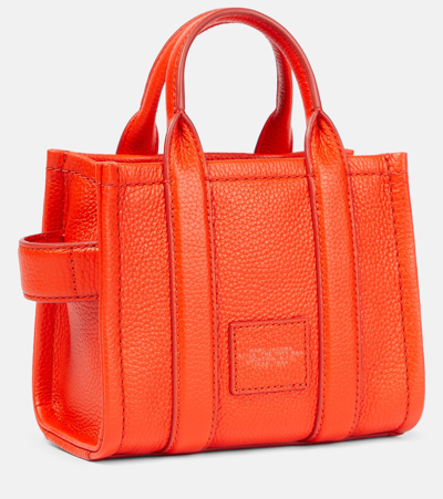 Shop Marc Jacobs The Mini Leather Tote Bag In Orange