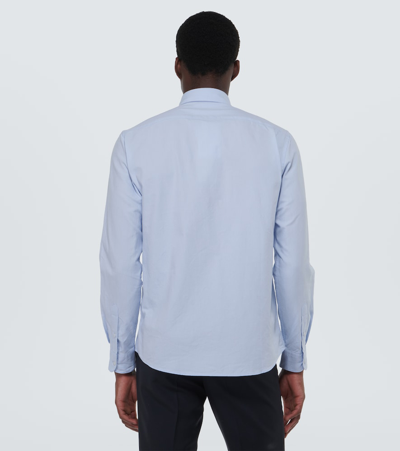 Shop Sunspel Cotton Shirt In Blue