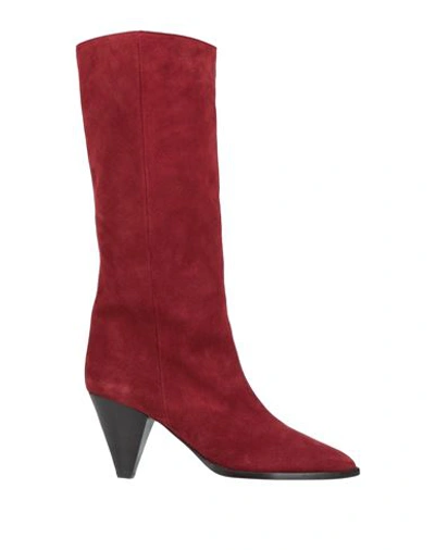 Shop Isabel Marant Woman Knee Boots Brick Red Size 10 Calfskin