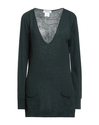 Shop Pianurastudio Woman Sweater Dark Green Size Xl Viscose, Wool, Polyamide, Cashmere