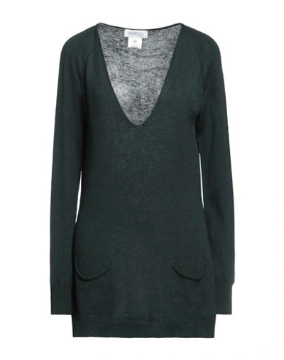 Pianurastudio Woman Sweater Dark Green Size Xl Viscose, Wool, Polyamide, Cashmere In Green