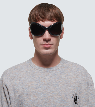 Shop Acne Studios Frame Oversized Sunglasses In Black