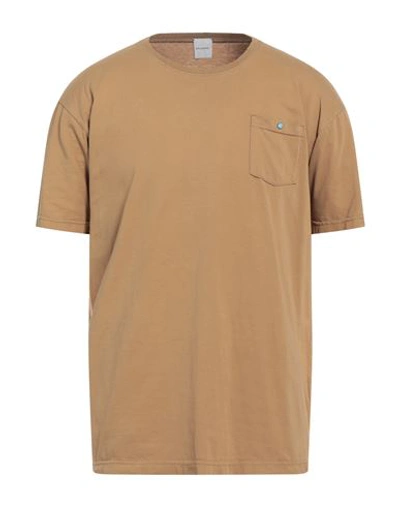 Shop Stilosophy Man T-shirt Camel Size Xxl Cotton In Beige