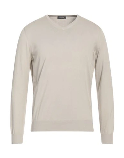 Shop Rossopuro Man Sweater Beige Size 4 Cotton