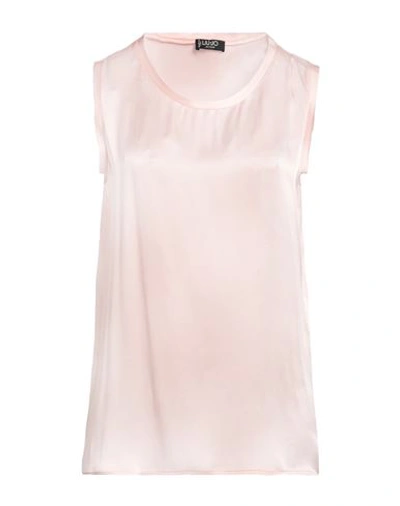Liu •jo Woman Top Pink Size 12 Acetate, Silk In Pink