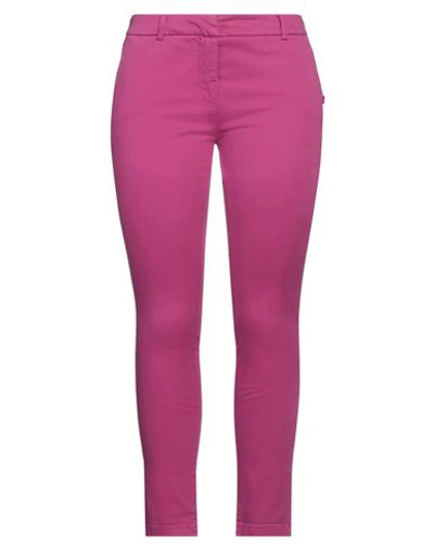 Shop Kontatto Woman Pants Mauve Size L Cotton, Elastane In Purple