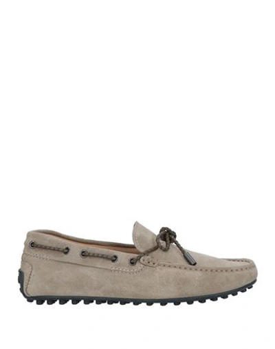 Shop Tod's Man Loafers Khaki Size 6 Leather In Beige