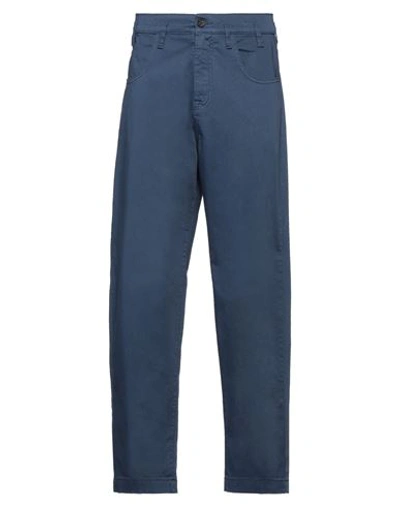 Shop Massimo Alba Man Pants Navy Blue Size 28 Cotton, Elastane