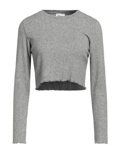 Berna Woman Sweater Grey Size L Viscose, Polyamide, Polyester In Grey