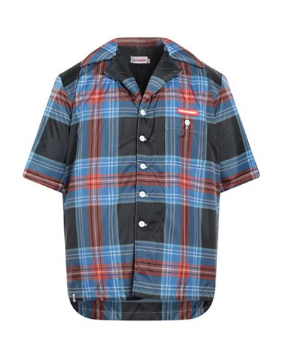 Shop Charles Jeffrey Loverboy Man Shirt Slate Blue Size L Polyester