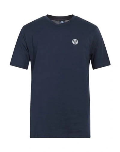 Shop North Sails Man T-shirt Navy Blue Size Xs Cotton
