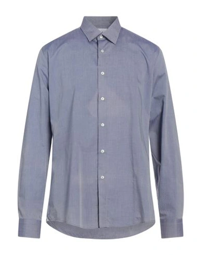 Shop Alea Man Shirt Slate Blue Size 17 Cotton