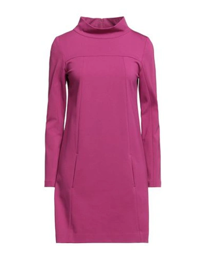 Simona Corsellini Woman Mini Dress Magenta Size 6 Viscose, Polyamide, Elastane In Magenta