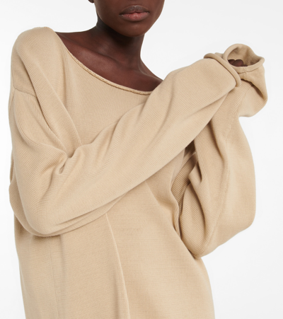 Shop The Row Calas Oversized Cotton Sweater In Beige