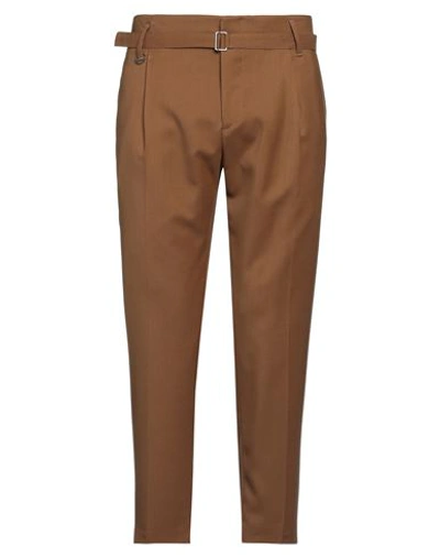Shop Be Able Man Pants Camel Size 35 Polyester, Virgin Wool, Elastane In Beige