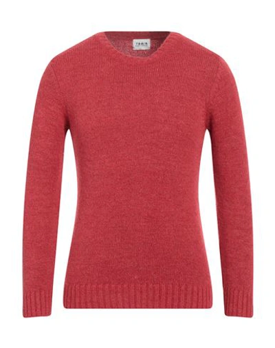 Shop Berna Man Sweater Brick Red Size S Acrylic, Polyamide, Polyester, Wool, Viscose