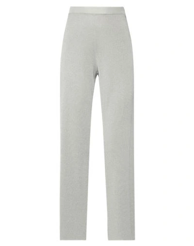 Shop Kangra Woman Pants Light Grey Size 6 Viscose, Metallic Polyester