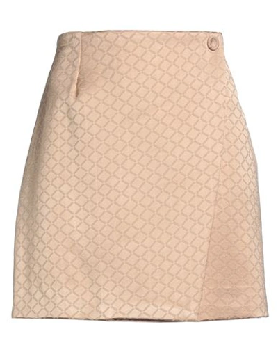 Maria Vittoria Paolillo Mvp Woman Mini Skirt Beige Size 6 Viscose, Elastane In Beige