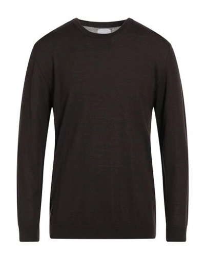 Shop Bellwood Man Sweater Dark Brown Size 44 Merino Wool