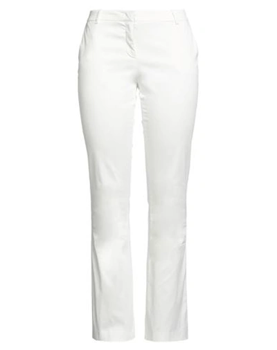 19.61 Milano Woman Pants White Size 8 Cotton, Elastane In White