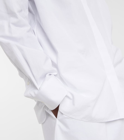 Shop The Row Derica Cotton And Cashmere Drill Shirt In White