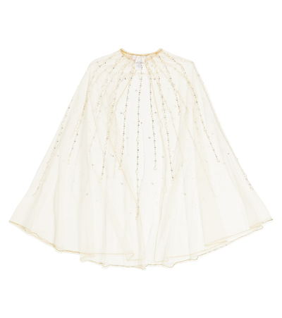 Shop Tutu Du Monde Sweet Allure Embellished Tulle Cape In Beige