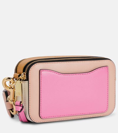 Shop Marc Jacobs The Snapshot Leather Camera Bag In Pink