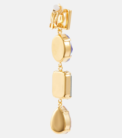 Shop Dolce & Gabbana Dg Embellished Drop Earrings In Multicoloured