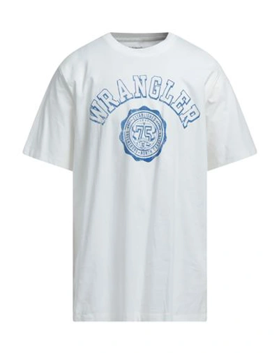 Shop Wrangler Man T-shirt White Size Xxl Cotton