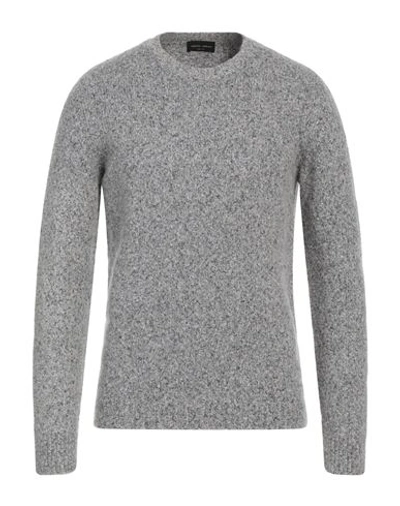 Shop Roberto Collina Man Sweater Light Grey Size 44 Cotton, Nylon, Alpaca Wool, Wool