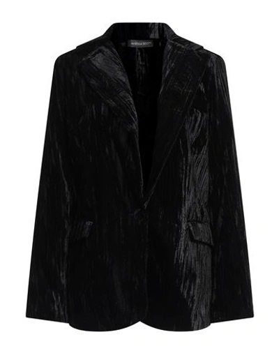 Shop Vanessa Scott Woman Blazer Black Size L Polyester, Elastic Fibres