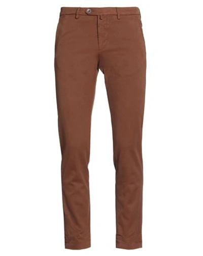 Shop B Settecento Man Pants Tan Size 29 Cotton, Elastane In Brown