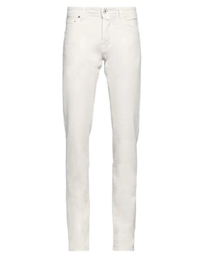 Jacob Cohёn Man Pants Cream Size 40 Cotton, Elastane, Polyester In White