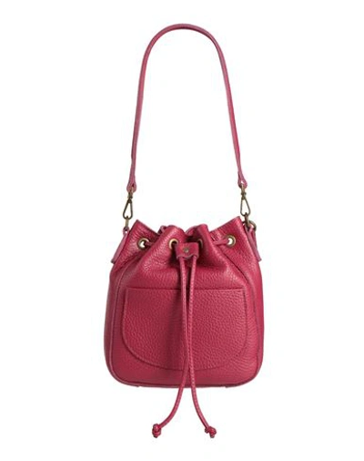 Shop Corsia Woman Shoulder Bag Garnet Size - Soft Leather In Red