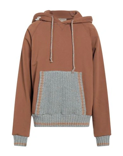 Shop Nick Fouquet Man Sweatshirt Tan Size M Cotton In Brown