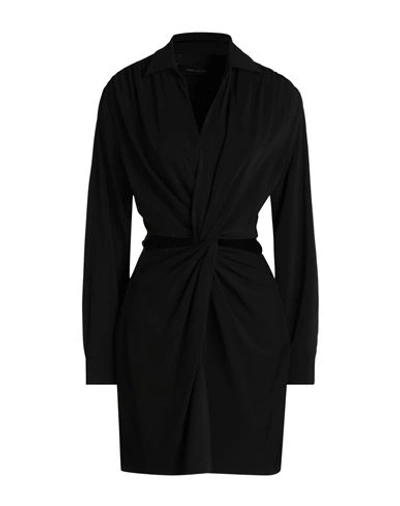 Shop Federica Tosi Woman Mini Dress Black Size 8 Acetate, Nylon, Elastane