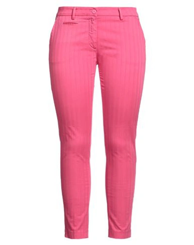 Shop Mason's Woman Pants Fuchsia Size 10 Cotton, Elastane In Pink