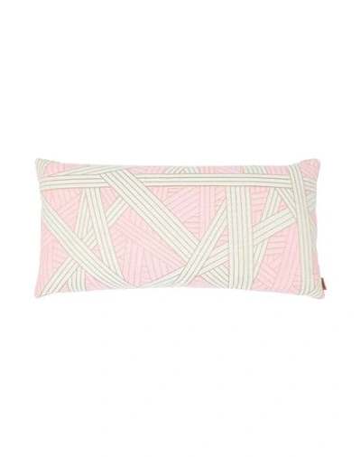 Shop Missoni Home Nastri Cushion 30x60 Pillow Or Pillow Case Pink Size - Cotton, Viscose, Polyester, Acry