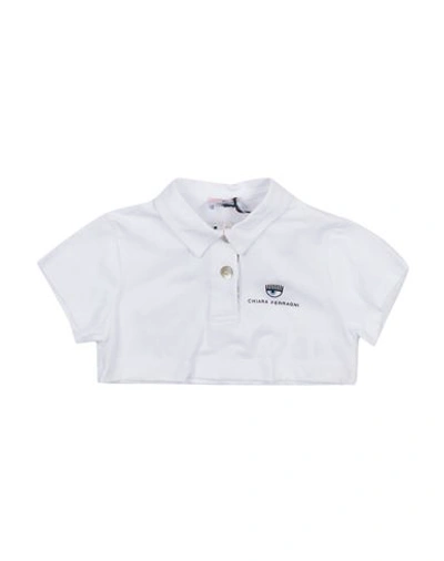 Shop Chiara Ferragni Toddler Girl Polo Shirt White Size 4 Cotton