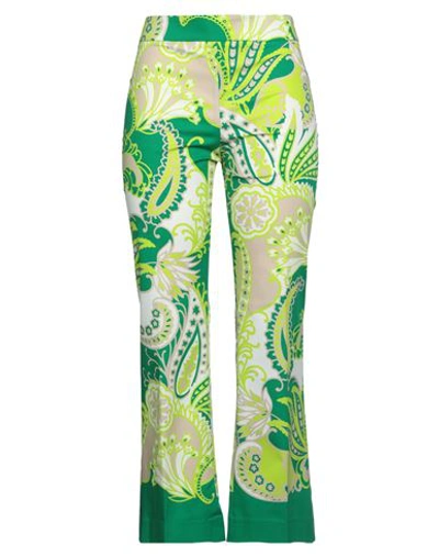 True Royal Woman Pants Lime Green Size 4 Cotton, Elastane In Green