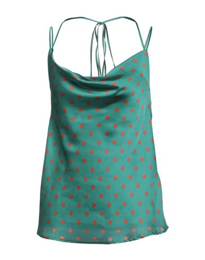 Shop Byblos Woman Top Green Size 6 Polyester