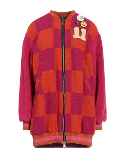 Shop De' Hart Woman Jacket Fuchsia Size 8 Polyester, Wool In Pink