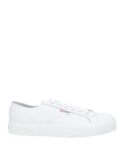 Shop Superga Man Sneakers White Size 8 Soft Leather