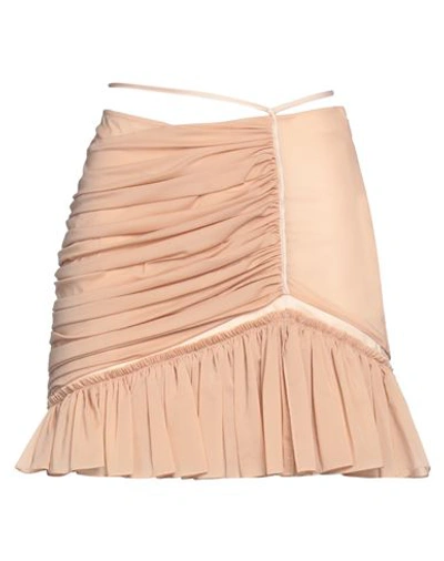 Nensi Dojaka Asymmetric Frill Mini Skirt In Pink