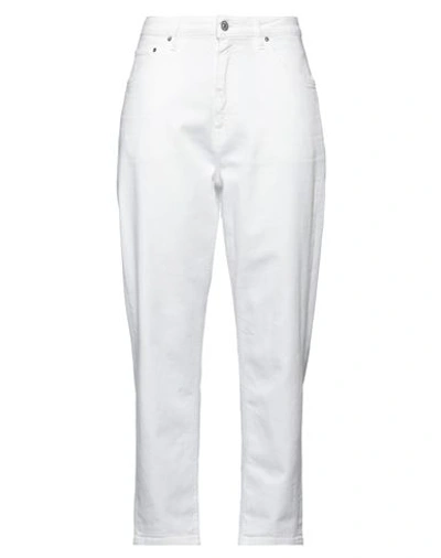 Shop Haikure Woman Jeans White Size 28 Cotton, Elastic Fibres, Elastane